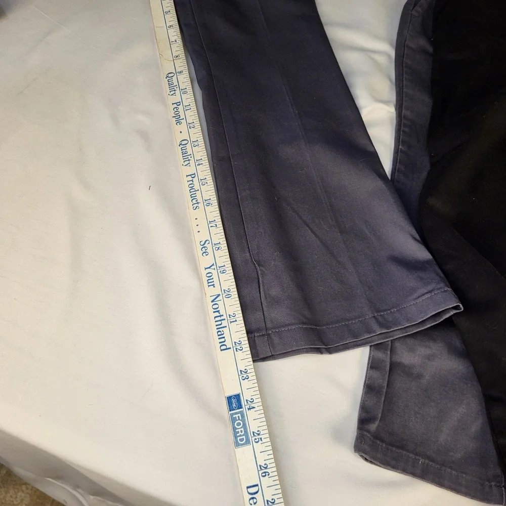 Lot 3 Pair - Girls Sz 7 French Toast Uniform Adjustable Waist Pants (2 Are New)